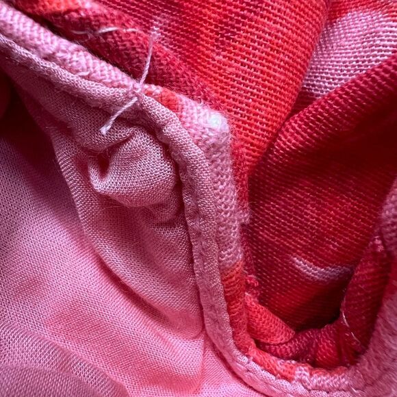 Free People Dress Altura Babydoll Minidress Floral Pink Red Size Large - Picture 10 of 16